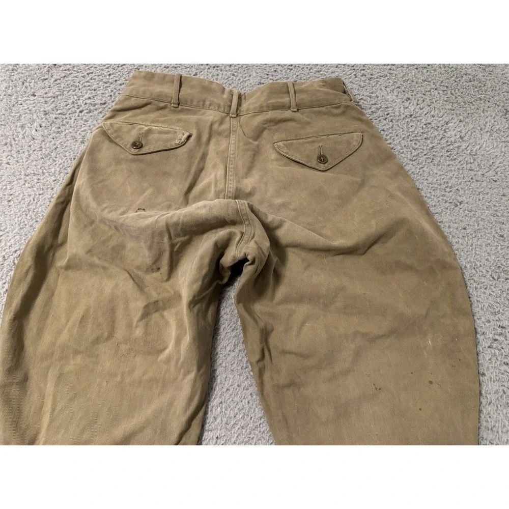 Men's VTG 30s 40s Boy Scout Khaki Breeches / Button Fly‎ Pants 1930s